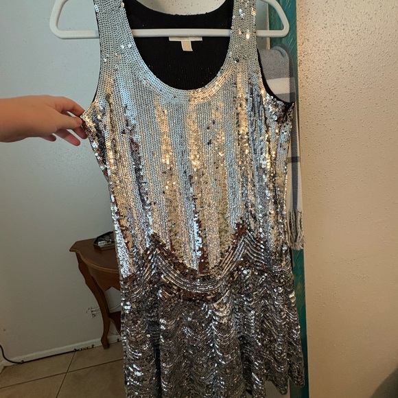 Michael Kors Black and Silver Sequin Dress - Picture 1 of 5